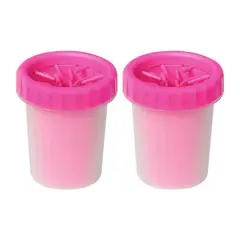 GENERICO - 2 Limpiador portátil de silicona para mascotas Rosado