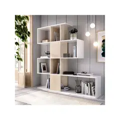 TU MESITA - Estante separador de ambiente Tommy color BlancoMacadamia