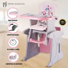 VOYAGE - Silla de Comer Escritorio 3 en 1 «GRAND SAFARI» Pink
