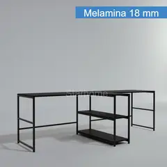 STARHOME - ESCRITORIO ESTILO INDUSTRIAL MASSAKI NEGRO