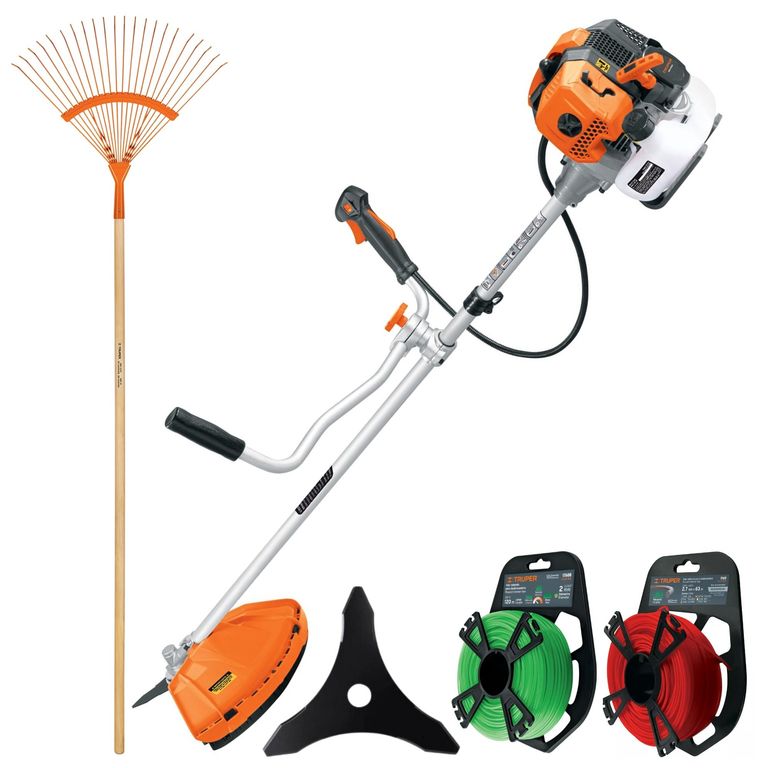 Combo Desbrozadora podadora motoguadaña 2HP gasolina 18 Pulg Truper