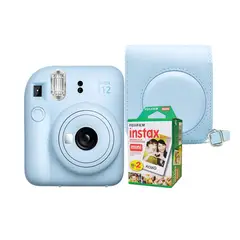 FUJIFILM - Camara Instax Mini 12 Azul Pastel +Estuche12 +Pack Pelix20.