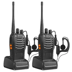 SEISA - Walkie Talkie - Pack 2 Radios - Incluye Manos Libres