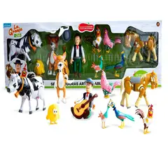LA GRANJA DE ZENON - Set de Figuras Articulables La Granja de Zenón 10 Piezas