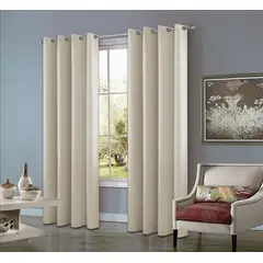 CASATEX - Set de Cortinas JACQUARD Blackout Alto Relieve Brillo 140x220cm x 2