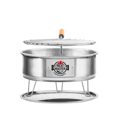 MEAT MASTER - Mini Parrilla Portatil Inoxidable Con Parrilla Giratoria