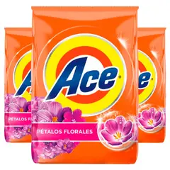 ACE - Pack x3 Detergente en Polvo Floral 4kg