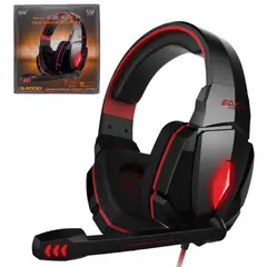 KOTION EACH - Audifono Gamer con Microfono Luz Led Pc Laptop Auricular