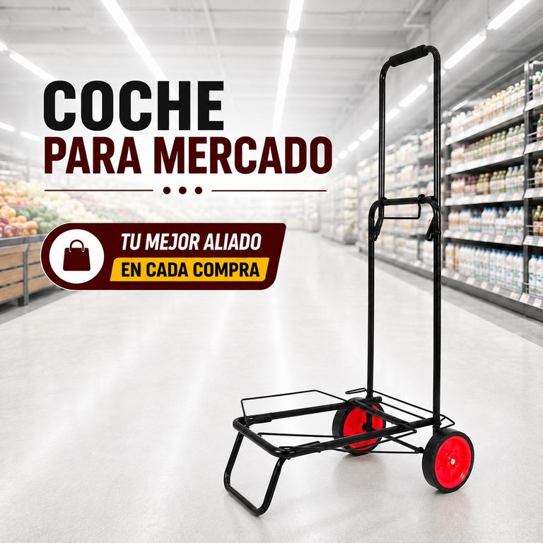 Coche Carrito Plegable NEGRO 50KG