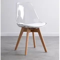 GRUPO CB - Silla Acolchada Modelo Eames Transparente