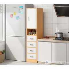 TU MESITA - Repostero alto de cocina Multiusos Miranda color BlancoDuna