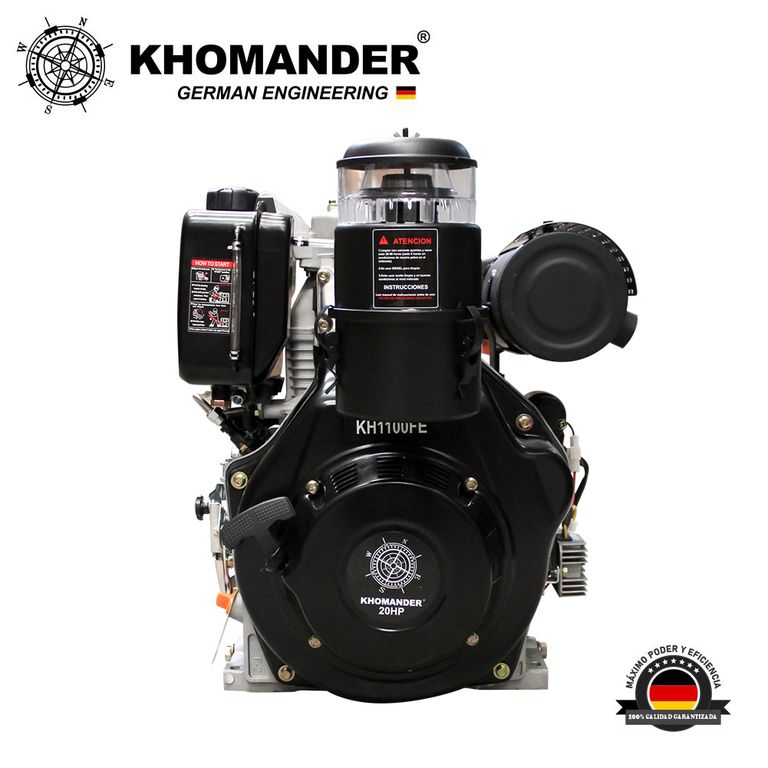 MOTOR PETROLERO DIESEL 20HP ARRANQUE ELECTRICO Y MANUAL - KHOMANDER