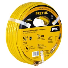 TRUPER - Manguera de aire para compresor 15 metros x 1-4 pretul