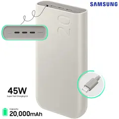 SAMSUNG - Power Bank 20000mah Cargador Portatil Super Fast Charger 45W