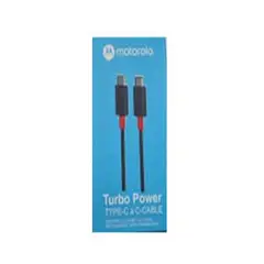 MOTOROLA - CABLE TIPO C A TIPO C TURBO POWER 3.1 NEGRO