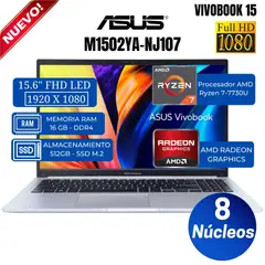 ASUS - Laptop Vivobook M1502YA-NJ107 15.6" FHD LED, Amd Ryzen 7-7730U, Ram 16GB, Ssd 512GB, Free Dos