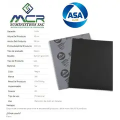 3M - Lija Fierro ASA grano 80 MARCA ASA x12und