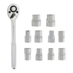 KAMASA - Set Llave Ratchet x1 + Dados 1/2" x10 KM839