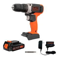 BLACK+DECKER - Taladro Atornillador Black & Decker BCD702C1 20v Litio