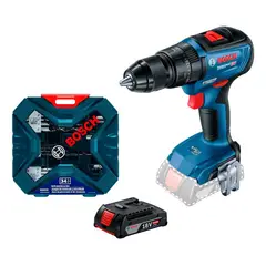 Bosch - Taladro Percutor Bosch Gsb 18v-50+1 Batería 2ah+Set 34 pz