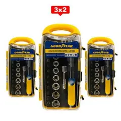GOODYEAR - Destornilladores Puntas Dados Set 26pcs 3X2