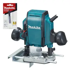 MAKITA - Rebajadora Ruteadora 1/4" 3/8" 900w + Fresa Recta