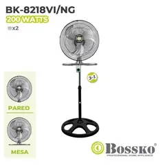 BOSSKO - Ventilador de 18″ BK-8218VING Motor de 200W