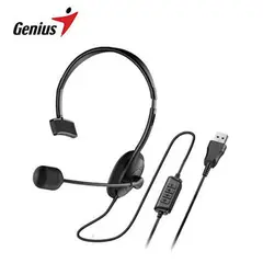 GENIUS - Audifono Con Microfono Hs-100u Mono Usb Negro