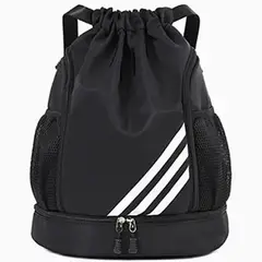 GENERICO - Bolsa Deportiva con cordón - Negro