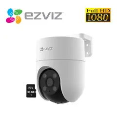 EZVIZ - Cámara Seguridad Wifi H8C 1080P 360° + Micro SD 64GB