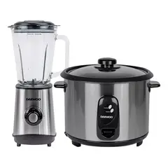 DAEWOO - Combo Licuadora 1.5L + Arrocera acero Inoxidable 1.8L