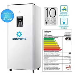 INDURAMA - Refrigeradora 177 Lt RI-289DBL Blanco
