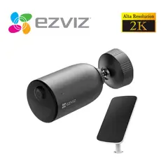 Ezviz - Cámara Seguridad Ezviz EB3 2K 3MP Wifi Exterior Panel Solar