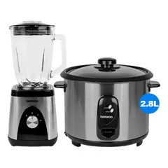 DAEWOO - Combo Licuadora 1.5L + Arrocera acero Inoxidable 2.8L