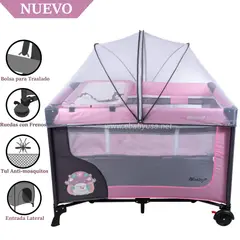 EBABY - Cuna Corral con Cambiador Happy Dream 727-2 Rosado