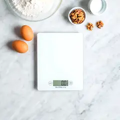 GENERICO - BALANZA GRAMERA DIGITAL BLANCA 5KG DE CAPACIDAD