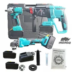 GENERICO - COMBO DE 3 HERRAMIENTAS INALÁMBRICAS MULTIFUNCIONALES 21V