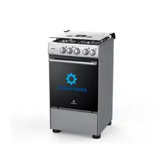 INDURAMA - Cocina a gas fontana color gri smarca Indurama de 4 Hornillas