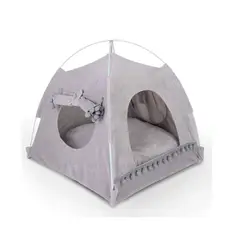 QUE PATAS PET SHOP - Carpa Cueva para Mascotas Gris