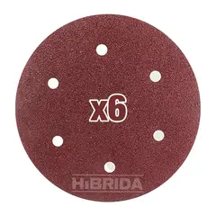 IMPORTADO MC - DISCO PAPEL LIJA X6 PARA LIJADORA DE PARED TECHO ABRASIVO - COMBO