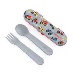 BENTGO - Set de Cubiertos Bentgo Kids - Camiones