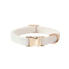 QUE PATAS PET SHOP - Collar para Mascotas Blanco Talla L Ajustable