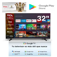 TCL - Led 32 Pulgadas Qled Smart Google TV Full HD 32S5K
