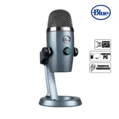 BLUE - MICROFONO YETI NANO STREAMING CARDIOID TIENE SALIDA DE AURICULARES USB OMNI GRAY
