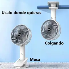 GENERICO - VENTILADOR PORTATIL CON USB Y GANCHO PARA AUTO