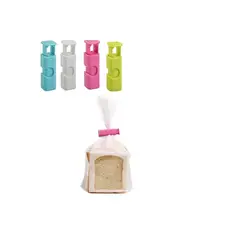 GENERICO - Clips sellador de bolsa con Resorte Abrazadera x4