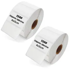 GENERICO - Etiqueta Termica Adhesiva 4x3cm Pack 2 rollos