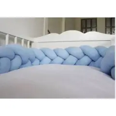 GENERICO - 4 METROS de Protector trenzado para cuna 130 x 70 cm