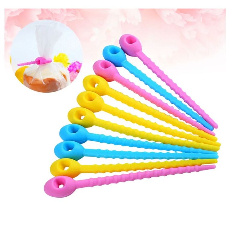 Clip de Silicona de Colores Reutilizable para Sellado de Bolsas x10