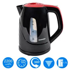 DAEWOO - Hervidor inalámbrico inoxidable negro dek-1308 1.7L